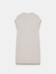 Mint Velvet Grey Longline Wool Cotton Blend Cardigan - Image 4 of 4
