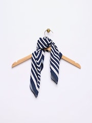 Mint Velvet White Geometric Print Neck Scarf - Image 1 of 4