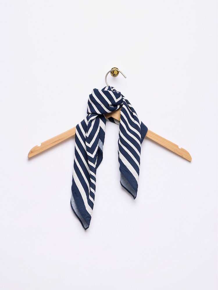 Mint Velvet White Geometric Print Neck Scarf - Image 1 of 4 Mint Velvet White Geometric Print Neck Scarf - Image 1 of 4