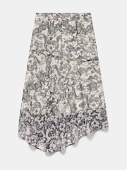 Mint Velvet Cream Print Midi Skirt - Image 4 of 4