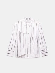 Mint Velvet White Printed Striped 100% Cotton Shirt - Image 3 of 4