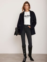 Mint Velvet Black Washed Skinny Jeans - Image 1 of 4