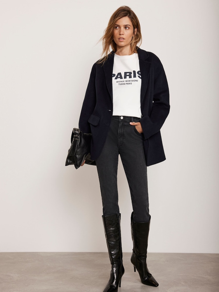 Mint Velvet Black Washed Skinny Jeans - Image 1 of 4 Mint Velvet Black Washed Skinny Jeans - Image 1 of 4