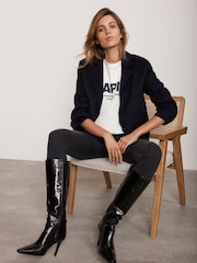 Mint Velvet Black Washed Skinny Jeans - Image 2 of 4