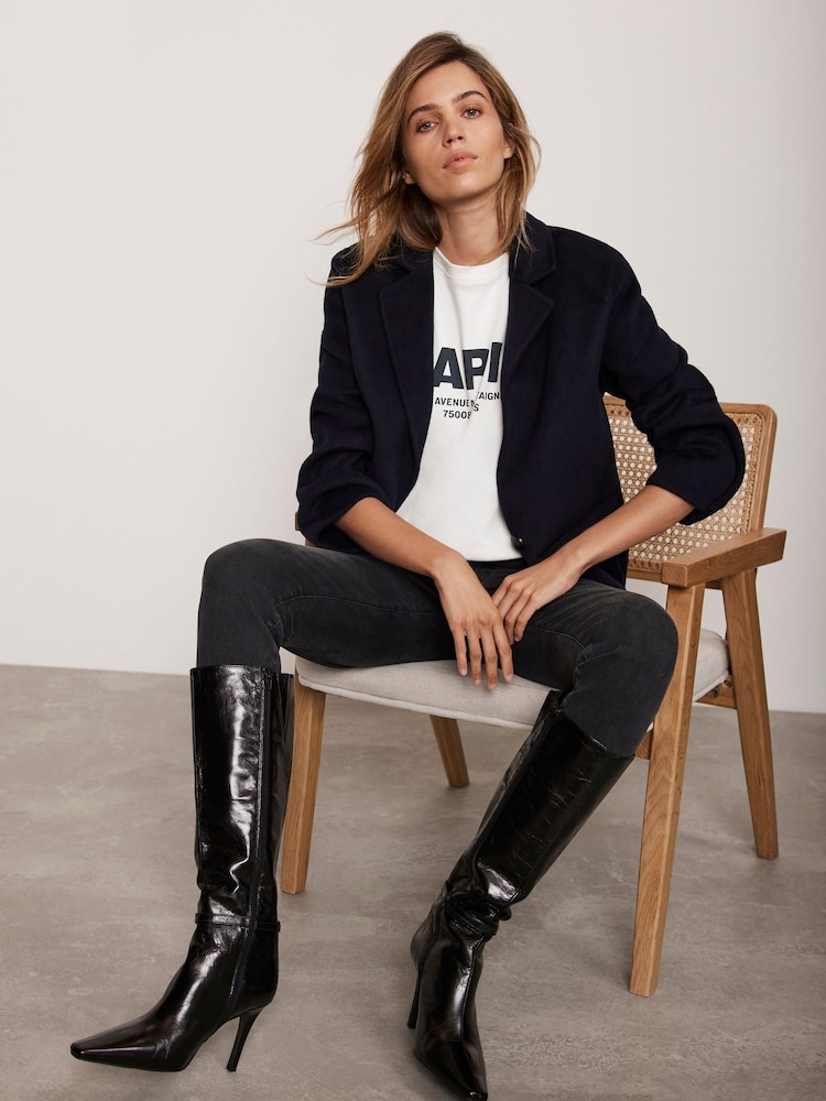 Mint Velvet Black Washed Skinny Jeans - Image 2 of 4