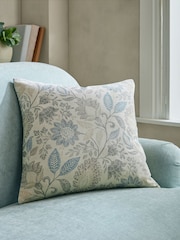 Laura Ashley Seaspray Blue Hedingham 100% Cotton Cushion - Image 1 of 5