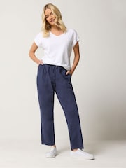 Albastru - M&Co Carpenter Tapered Trousers - Imaginea 2 din 6