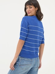 FatFace Blue Taya Knitted Top - Image 2 of 6