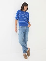 FatFace Blue Taya Knitted Top - Image 3 of 6