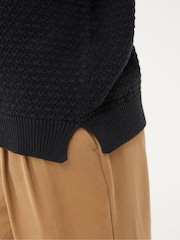 FatFace Black Sania Textured T-Shirt - Image 5 of 6
