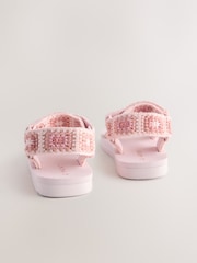 Pink Crochet Trekker Sandals - Image 3 of 5