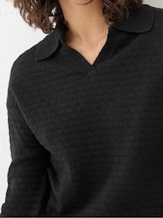 FatFace Black Bea Collar Jumper - Image 4 of 5
