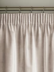 Laura Ashley Pale Truffle Loretta Pencil Pleat Curtains - Image 2 of 4