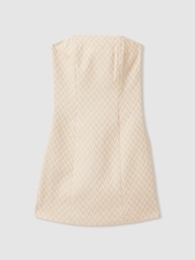 Anna Quan Strapless Chevron-Weave Mini Dress - Image 2 of 6