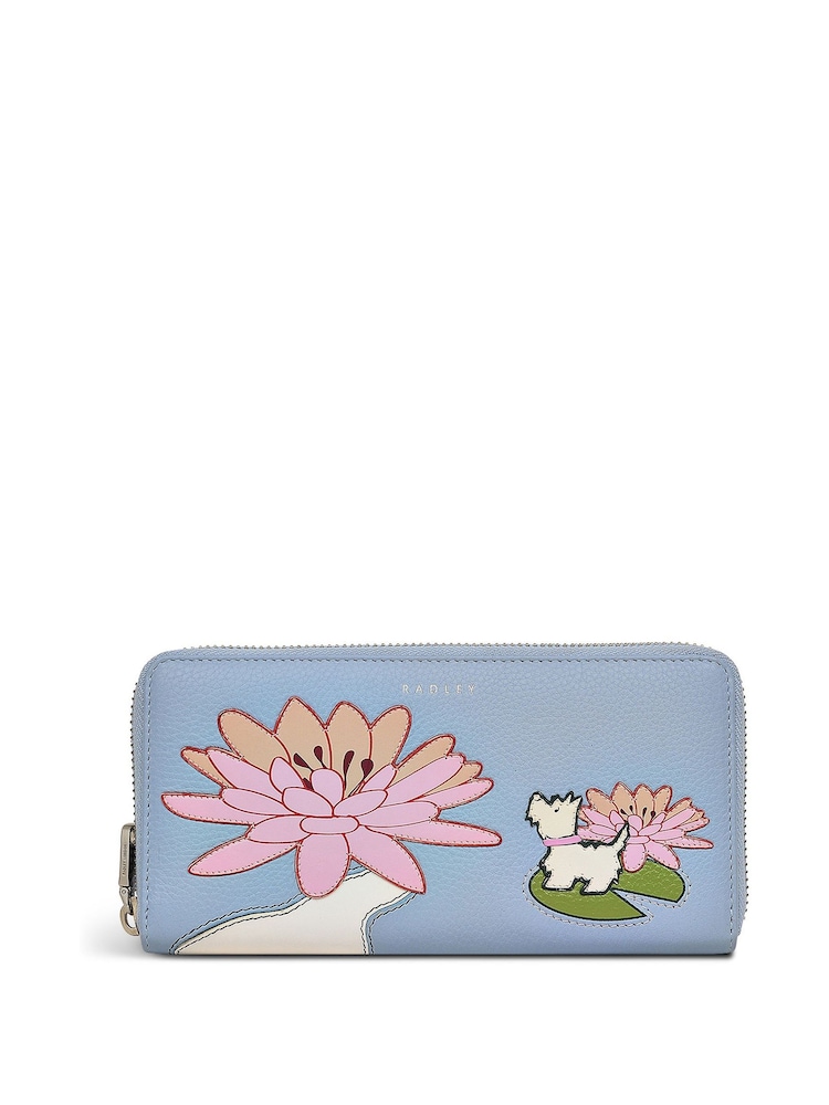 Radley London Large Blue Into the Woods Zip Around Matinee Purse - Image 1 of 3 Radley London Large Blue Into the Woods Zip Around Matinee Purse - Image 1 of 3