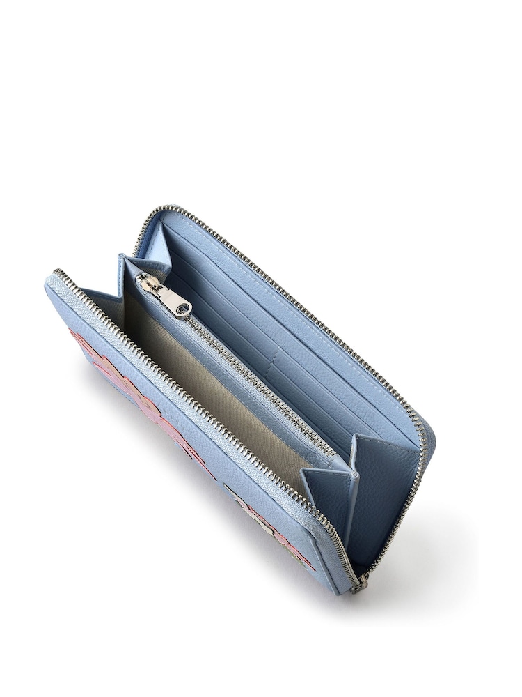 Radley London Large Blue Into the Woods Zip Around Matinee Purse - Image 3 of 3 Radley London Large Blue Into the Woods Zip Around Matinee Purse - Image 3 of 3