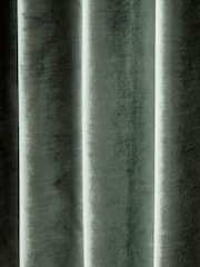 Laura Ashley Sage Green Loretta Pencil Pleat Curtains - Image 3 of 4