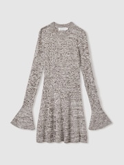 Anna Quan Mélange-Knit Mini 100% Cotton Dress - Image 2 of 6