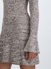 Anna Quan Mélange-Knit Mini 100% Cotton Dress - Image 4 of 6