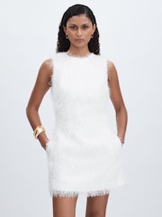 Anna Quan Feather Knit Mini Dress - Image 3 of 6