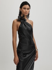 Halston Faux Leather One-Shoulder Maxi Dress - Image 1 of 6