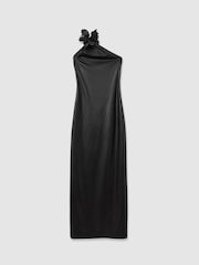 Halston Faux Leather One-Shoulder Maxi Dress - Image 2 of 6