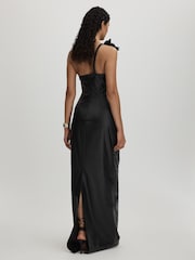 Halston Faux Leather One-Shoulder Maxi Dress - Image 5 of 6