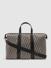 Reiss Franco Monogram-Print Coated-Canvas Holdall - Bild 4 von 5