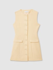 Anna Quan Button Through Mini Dress With Wool - Image 2 of 6