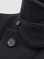 Oscar Jacobson Wool Herringbone Double-Breasted Coat - Image 6 of 6