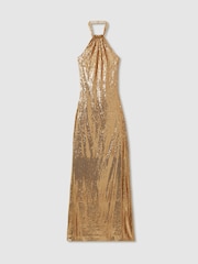 Halston Платье с пайетками на груди макси - Image 2 of 5