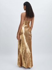 Halston Платье с пайетками на груди макси - Image 4 of 5