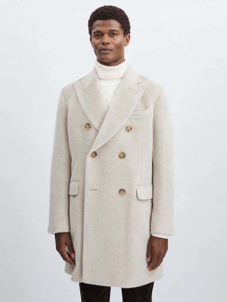 Oscar Jacobson Alpaca-Wool Double-Breasted Coat - Image 1 of 7