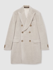 Oscar Jacobson Alpaca-Wool Double-Breasted Coat - Image 2 of 7