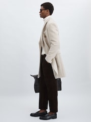 Oscar Jacobson Alpaca-Wool Double-Breasted Coat - Image 3 of 7
