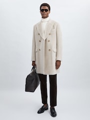 Oscar Jacobson Alpaca-Wool Double-Breasted Coat - Image 6 of 7
