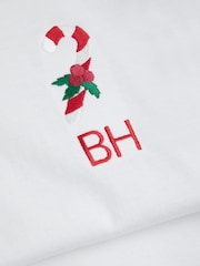 Mens Personalised Christmas Candy Cane Pyjamas by Stitch Style - Image 5 of 6