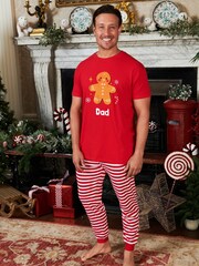 Personalised Christmas Ginger Bread Mens Pyjamas by Stitch Style - Image 3 of 5