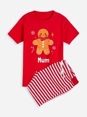 Womens Personalised Christmas Ginger Bread Pyjamas by Stitch Style - Image 4 of 5