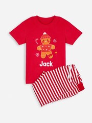 Boys Personalised Christmas Ginger Bread Pyjamas by Stitch Style - Image 4 of 5