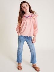 Monsoon Blue Pearl Pocket Seam Detail Jeans - Image 1 of 4