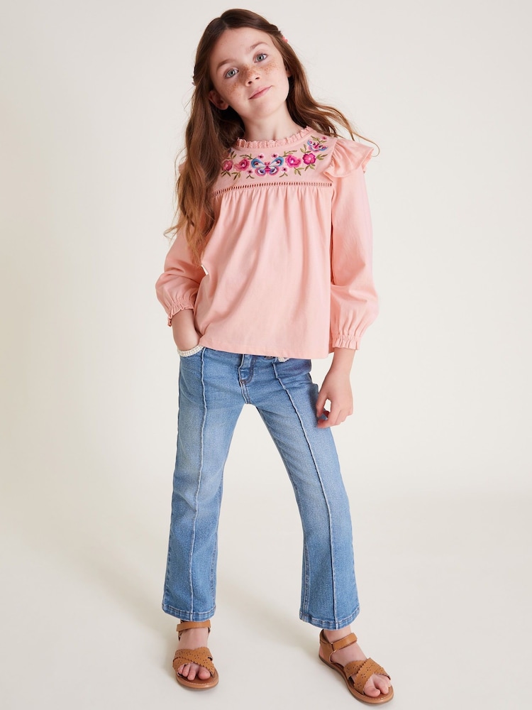 Monsoon Blue Pearl Pocket Seam Detail Jeans - Image 1 of 4