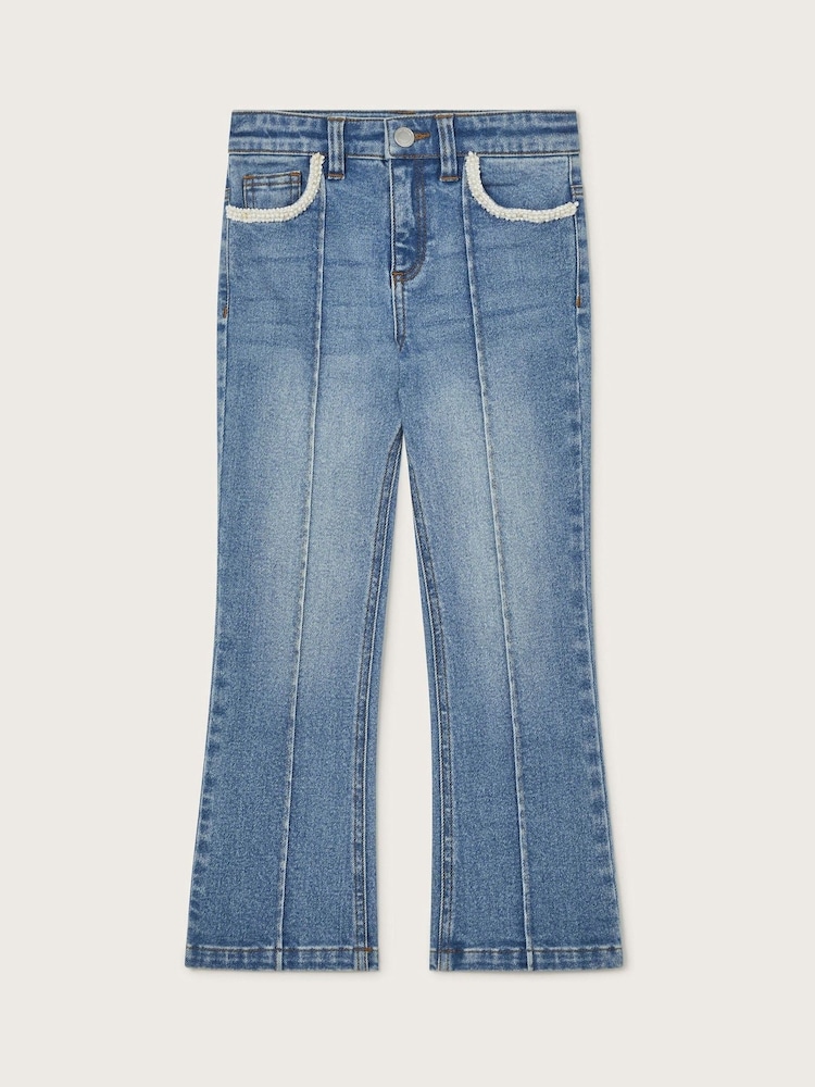 Monsoon Blue Pearl Pocket Seam Detail Jeans - Image 2 of 4