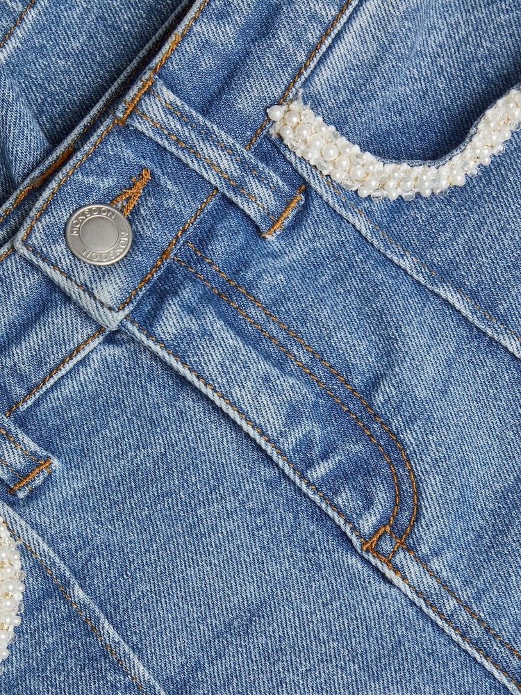 Monsoon Blue Pearl Pocket Seam Detail Jeans - Image 4 of 4