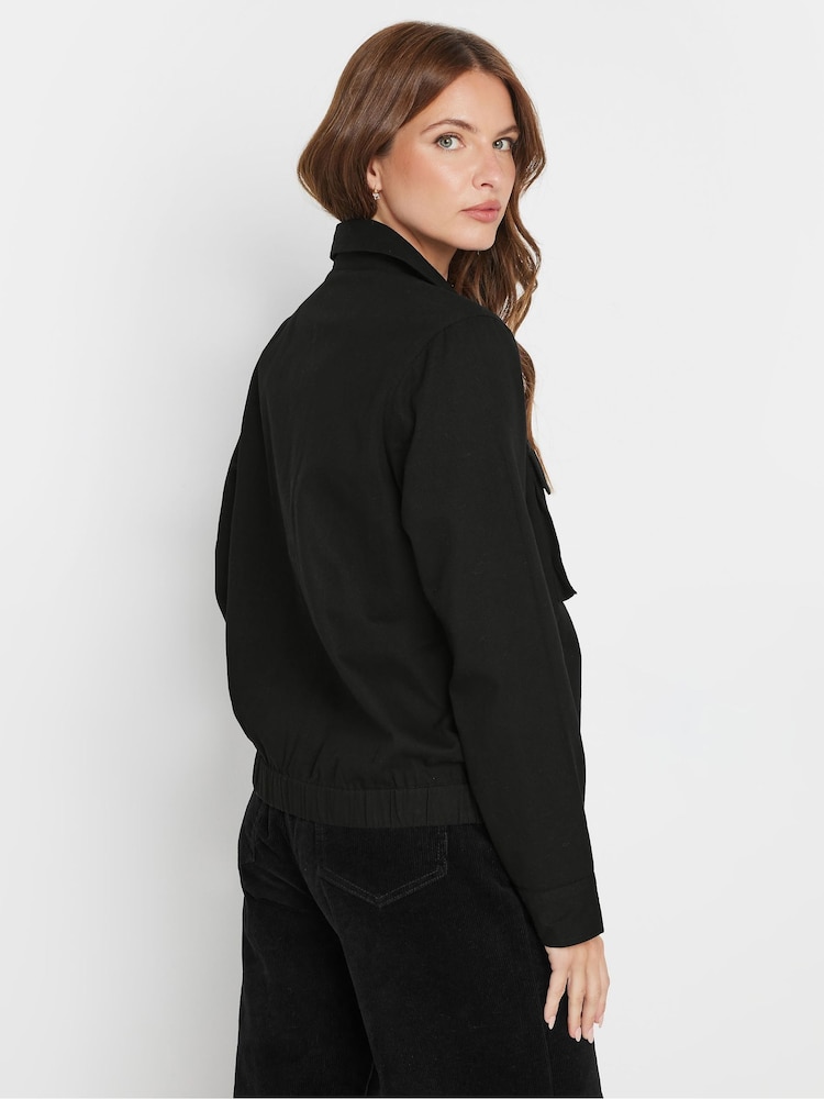 M&Co Black Zip Collared 100% Cotton Jacket - Image 3 of 5