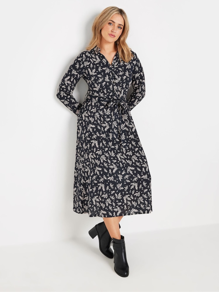 M&Co Black Leaf Printed Dress - Image 2 of 5