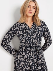 M&Co Black Leaf Printed Dress - Image 4 of 5
