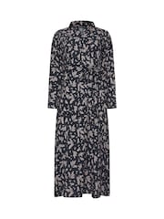M&Co Black Leaf Printed Dress - Image 5 of 5