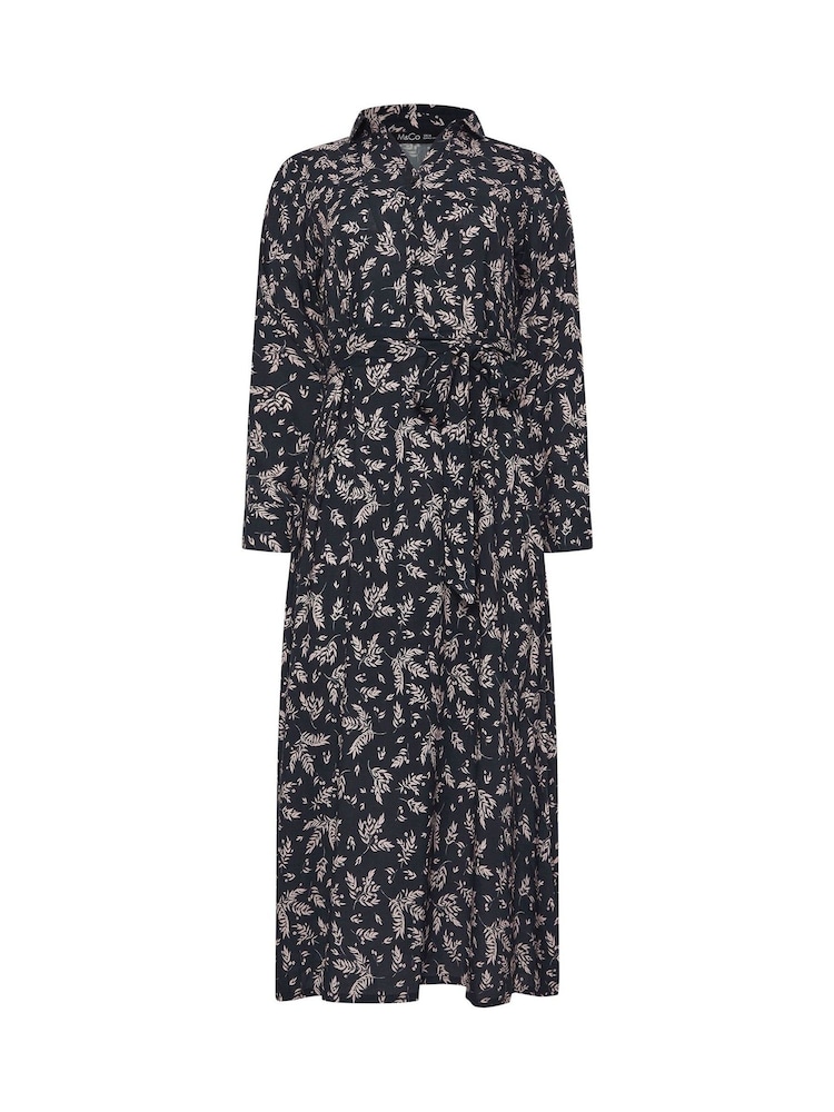 M&Co Black Leaf Printed Dress - Image 5 of 5