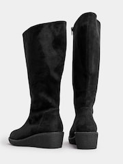 Yours Curve Black Extra Wide Fit Slouch Knee Boots - Image 4 of 5